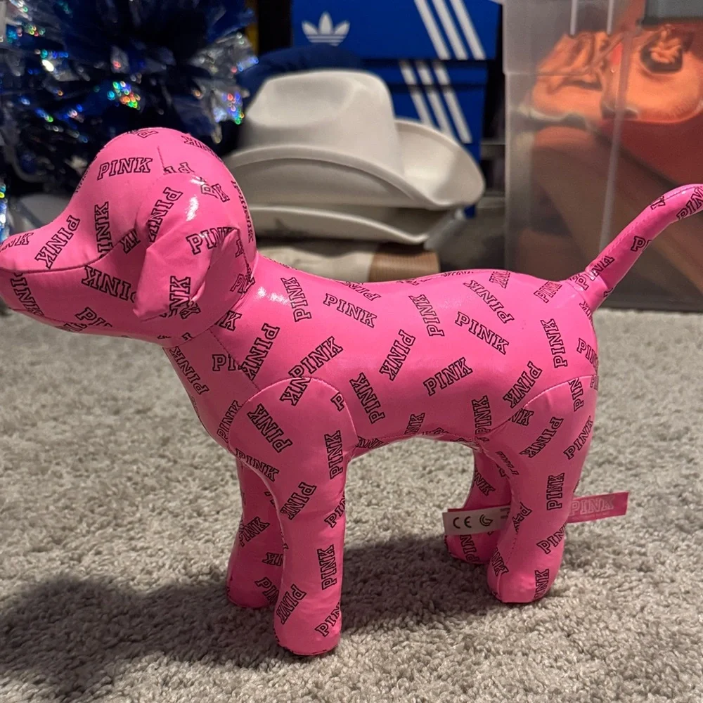 PINK Victoria's Secret Extra Large Black and Medium Pink Logo Stuffed Animals - Picture 3 of 6